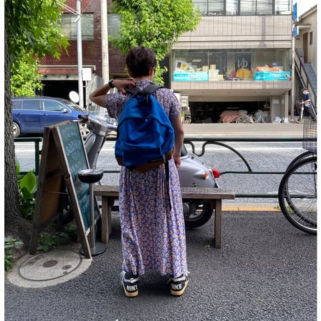 [USED]前開きレーヨン花柄ワンピース