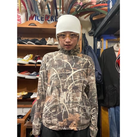 [USED]Real Tree モックネックロンT