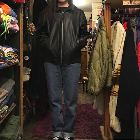 [USED] real leather リバーシブル JKT