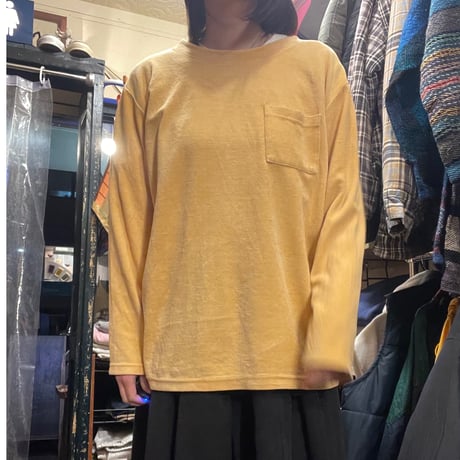[USED]ベロア ポケットロンT 💛