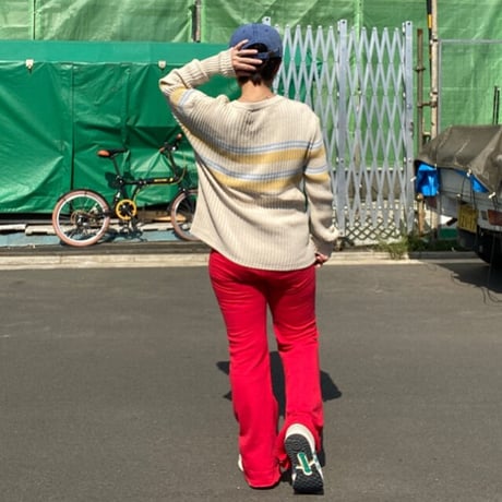 [USED] Ｖネックリブニット  💛💙