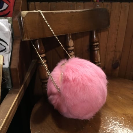 [USED] コロコロ  PINK Fur チェーンバッグ