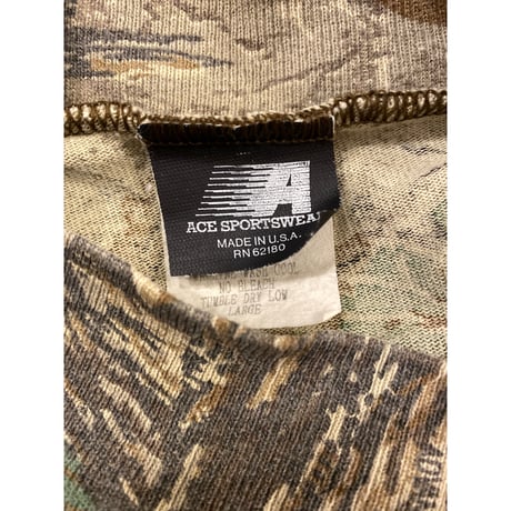 [USED] 90's リアルTREE CAMO Hi-Neck ロンTee