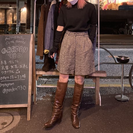 [USED] TWEED WOOL SHORTS！