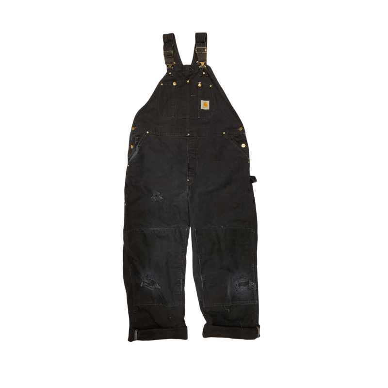 Carhartt オーバーオール 42レギュラー ブラック USED] carhartt BIG size OVERALL BLACK | gard