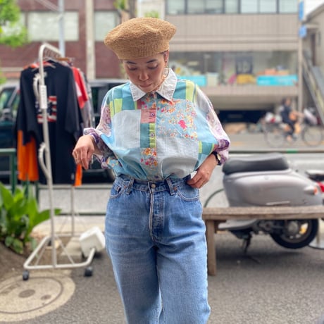 ［USED］パッチワーク風SHIRTS♡