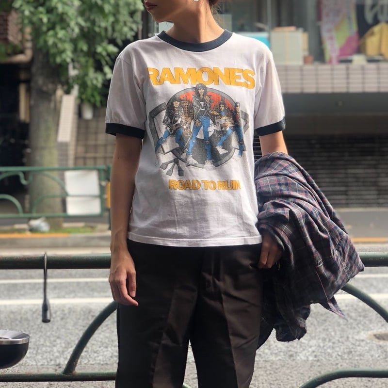 Ramones ラモーンズ リンガーTシャツ Lサイズ 90s〜 Ramones ラモーンズ リンガーTシャツ Lサイズ 90s〜
