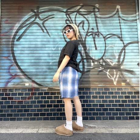 [USED] BLUE チェックハーフPANTS