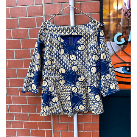 [USED] AFRICAN BATIK フリルtops