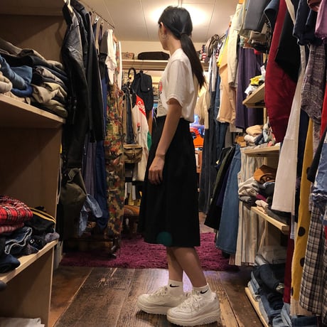 [USED] BLACK ギャザースカート