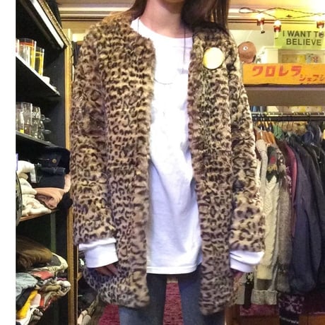 [USED]フェイクファー ひょう柄 コート