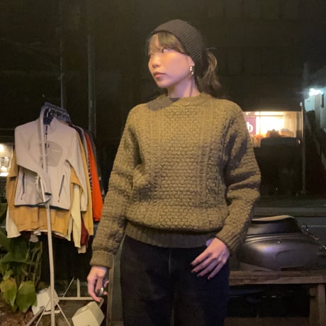 [USED] オリーブ🫒フィッシャーマンニット