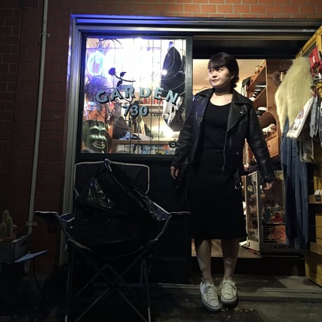 [USED]  BLACK リブ ニットワンピ