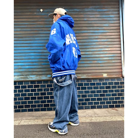 [USED] Nylon stadium jacket BLUE XL
