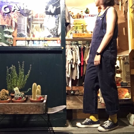 [USED]  vintage  EURO 紺色オーバーオール