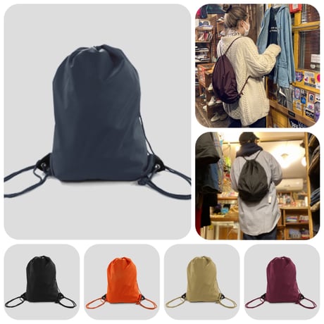 [SELECT] NYLON ナップサック 6色