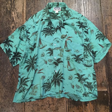 [USED] レーヨン アロハシャツ [GREEN]