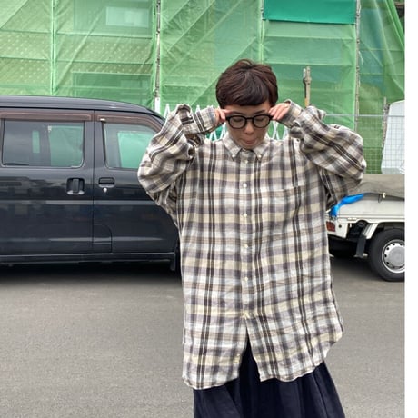 [USED] BIG size チェックSHIRTS  ！