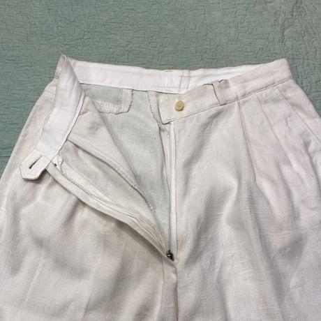 [USED] LINEN TUCK PANTS！