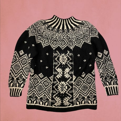 [USED]  ハイネックノルディック柄 KNIT
