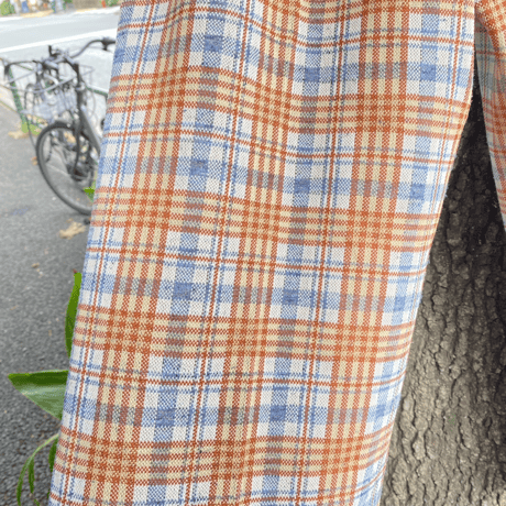 [USED] 70's チェック柄♡POLY PANTS