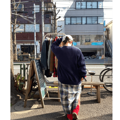 [USED] シンプル NAVY ニットカーディガン