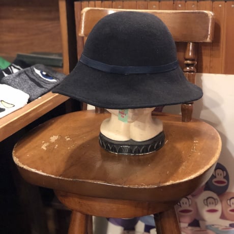 [USED] BLACK つば広HAT♡