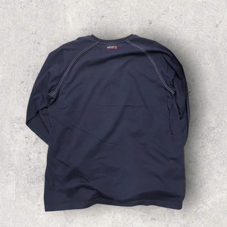 [USED] ネイビー　ヘンリーネックtops