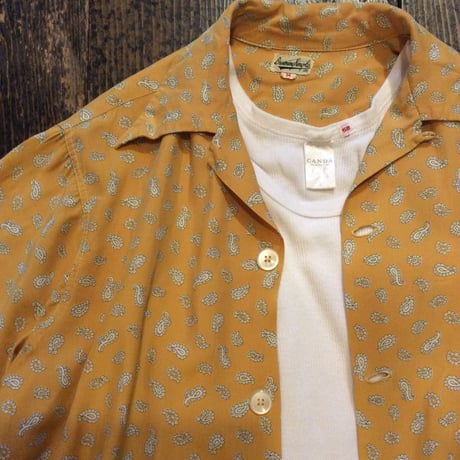 [USED] VINTAGE ペイズリー レーヨンシャツ