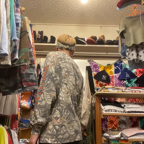 [USED] 袖プリ RealTree CAMO ロンTee