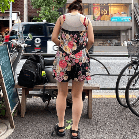 [USED] BLK レーヨン サロペット