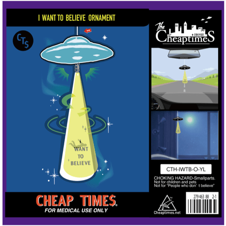 [CHEAP TIME$]  "I WANT TO BELIEVE" ORNAMENT