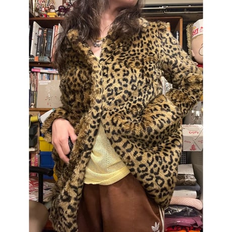 [USED] FAKE レオパード柄コート