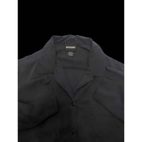 [USED] BLACK SILK SHIRTS