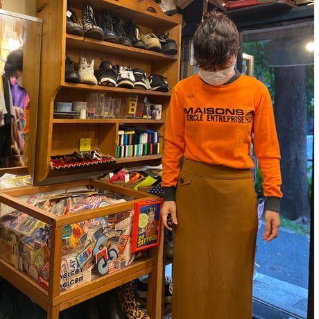 [USED] EURO VINTAGE フロッキープリントTee🧡