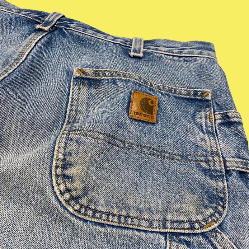 雰囲気系カーハート デニムペインターパンツ　ネル裏地 Carhartt カーハート デニム ペインターパンツ 裏地付き W36 L34