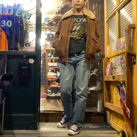 [USED] レザー ボアJKT