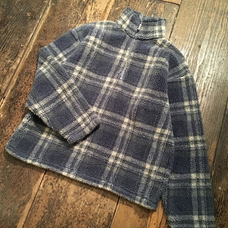 [USED] L.L.Bean 優しいチェック柄のフリース KIDS XL