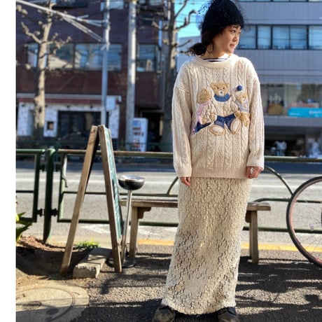 [USED] くまトリオニット🧸