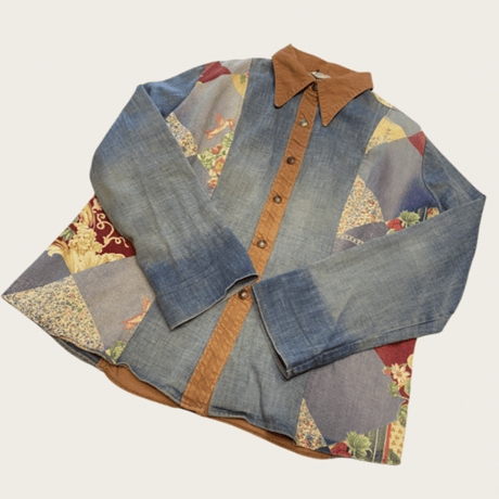 ［USED］パッチワーク風🌼DENIM SHIRTS