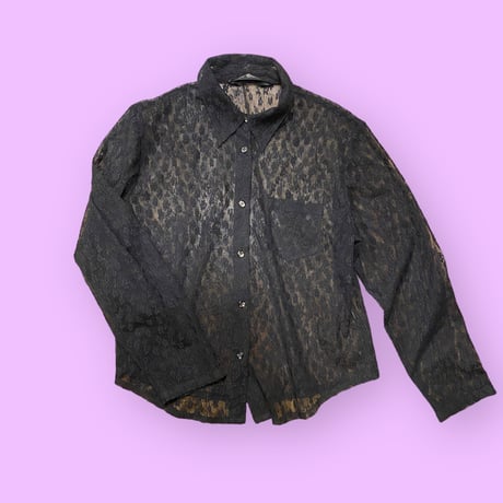 [USED]花柄シアーSHIRTS