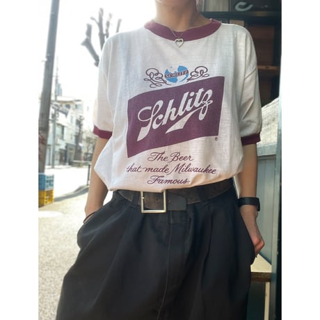 [USED] Vintage “Schlitz”トリムTee