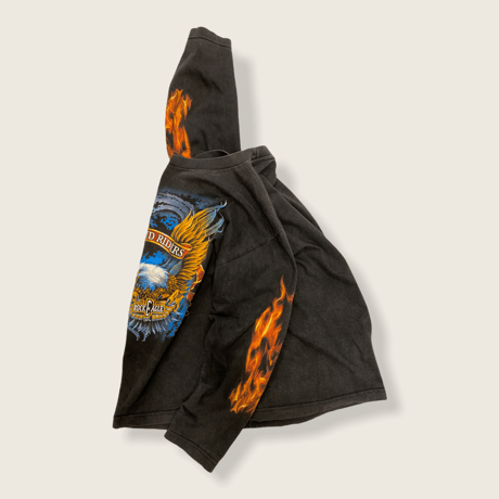 [USED] HARLEY DAVIDSON  🔥🔥FIRE~~LONG Tee
