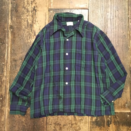[USED] 60's vintage 筆記体 L.L.Bean COTTON CHECK SHIRTS