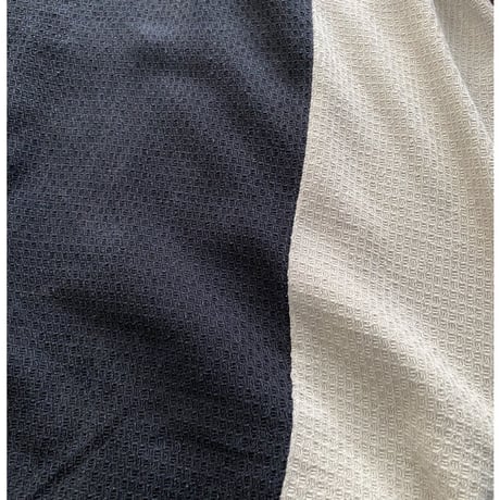 [USED] Two-tone SILK 開襟シャツ  🖤