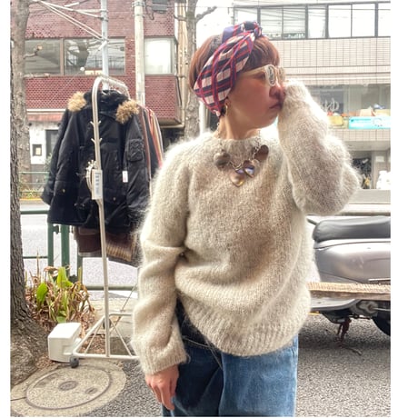 [USED]good ivory モヘア ラグラン KNIT 🥣♡