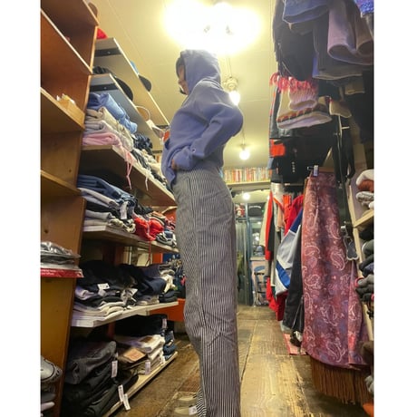 [USED] ”WESTOVERALLS"ストライプDENIM PANTS