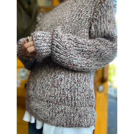 [USED] made  in PERU フリンジニット