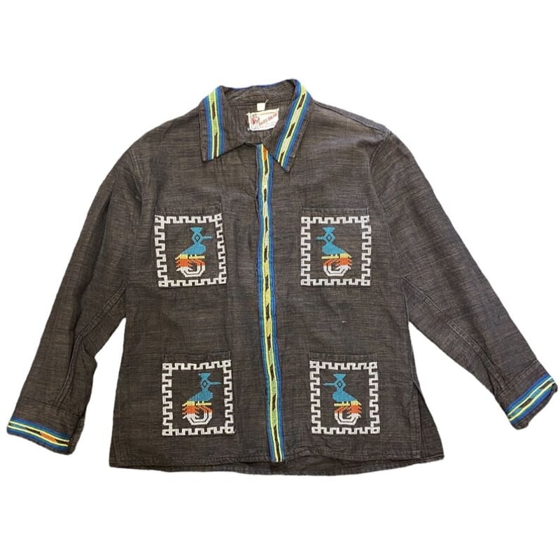 113853　THE DAY ON THE BEACH　グアテマラシャツ 80's unknown グアテマラシャツ 