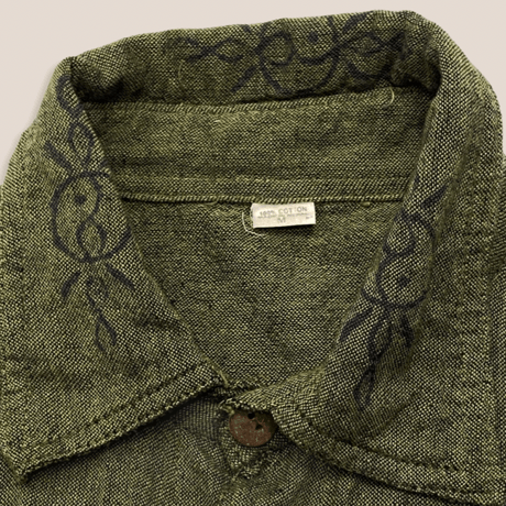 [USED] made in NEPAL カーキシャツ